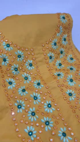 Rs 6800 lawn hand made Emb mirror work 2 pc