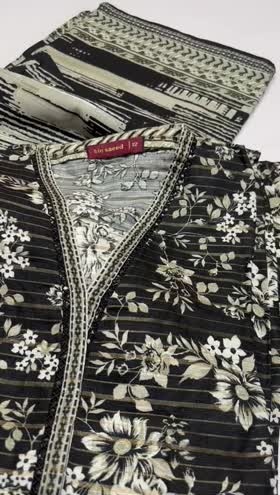 Rs 3800 Bin saeed stitched khaddar 3pc ~ MEDIUM