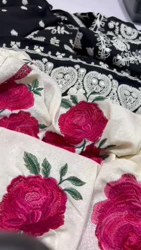 Rs 19900 Hussain Rehar karandi Emb 3pc new launch ( ROSE]