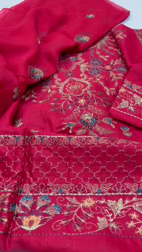 Rs 6500 Ramsha lawn Emb 3pc chiffon b duppata