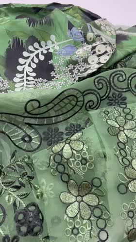 Rs 7450 Nureh Gardenia viscose slub linen Emb 3pc new launch ( NWG 86)