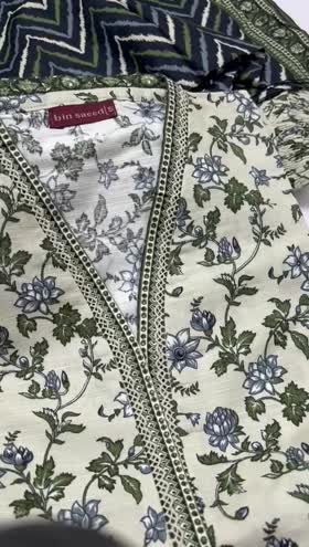 Rs 3800 Bin saeed stitched khaddar 3pc ~ MEDIUM
