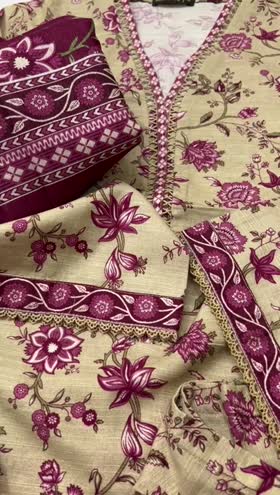 Rs 3800 Bin saeed stitched khaddar 3pc ~ LARGE