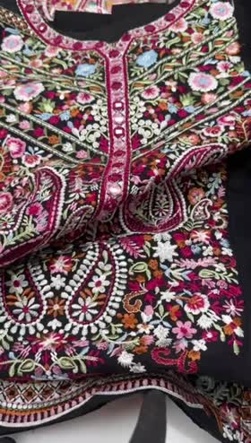 Rs 5950 Sahiba Cotton Stitched Emb Shirt Trouser [Dispatch Time 2 Months] ~ [Chest 22] [Length 44] LARGE