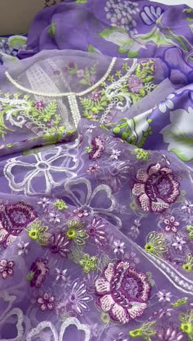 Rs 7990 Mahnur viscose Emb 3pc chiffon duppata 3pc [G 7]