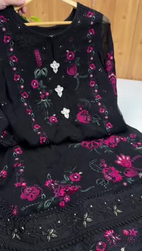 Rs 22900 Imrozia Serene UNstitcehd Luxe Serene Luxury Chiffon 3pc [Onyx]