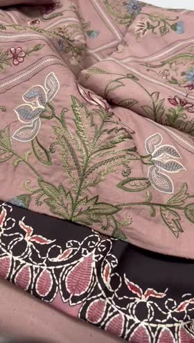 Rs 10498 CoCO By Zara Shah Jahan karandi emb 3pc twill marina shawl[ CORAL 4A]