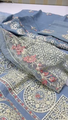 Rs 11500 Bin Ilyas luxury lawn Emb 3 pc Emb duppata new launch ( 107A)