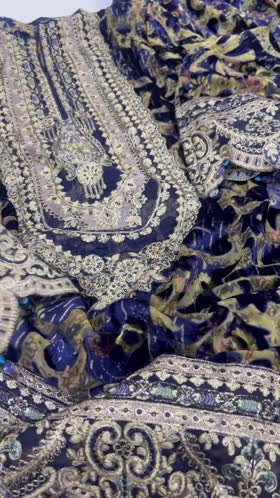 Rs 11500 Adan Libas velvet stitched Emb 3 pc ( CH 19 L 44) Small