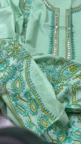 Rs 6200 lawn hand made mukesh Emb shirt