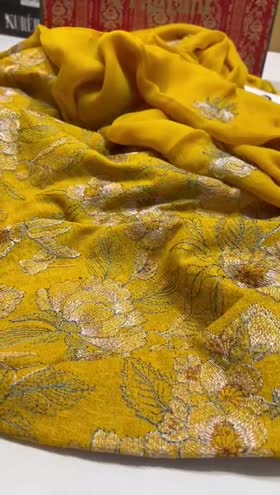 Rs 7950 Fragrant Winter Karandi Emb 3pc Chiffon Emb Duppata [D 08]