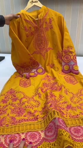 Rs 7950 Aneelas luxury heavy Emb stitched 2 p. Dispatch date 28th March ~ [CH 21] [L 41] MEDIUM