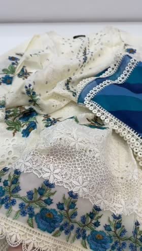 Rs 13500 Aneelas stitched luxury lawn Emb shirt silk Duppata 3pc [Ready to Dispatch] ~ [Chest 24] [Length 45] XXLARGE