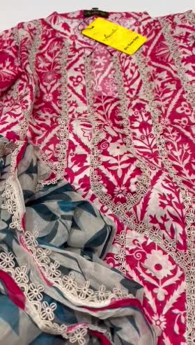 Rs 7000 Aneela’s lawn stitched Emb 3 pc ( medium)