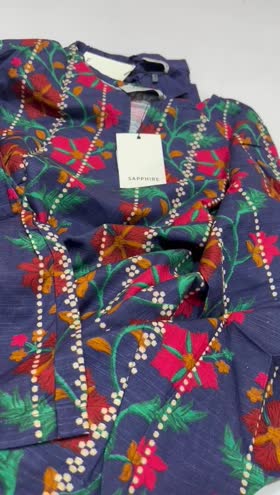 Rs 3800 sapphire stitched Khaddar printed 2pc  ~ LARGE