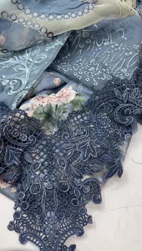 Rs 9450 Nureh Ballerina Emb chiffon 4pc new launch ( NU2 148)