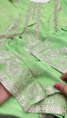 Rs 5800 Mahnosh stitched Emb 3pc Emb organza duppata ( small) ~ [Chest 19] [Length 41] SMALL