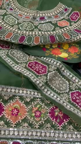 Rs 7990 Mahnur viscose Emb 3pc Emb chiffon duppata 3pc ( G 5)