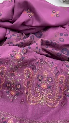 Rs 5800 Dastoor  karandi Emb 3pc Karandi jacquard shawl