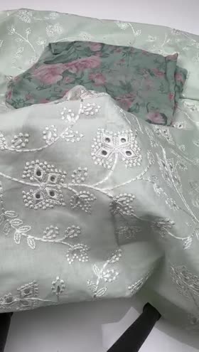 Rs 5500 Cross Stitch Lawn Emb 3pc [Floral Garland]