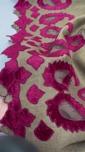 Rs 2500 Appliqué velvet work warm shawl