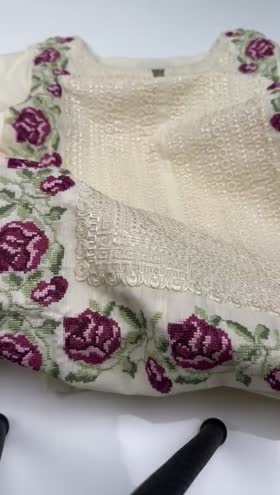 Rs 6200 Sahiba Stitched Emb 3pc  ~ [Chest 20] [Length 45] MEDIUM