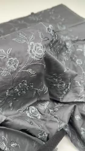 Rs 5200 Cross Stitch Lawn Emb 3pc [Soft Graphite]
