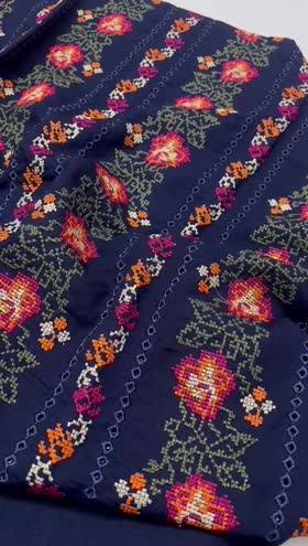 Rs 3200 Bareeze style karandi Emb 2pc