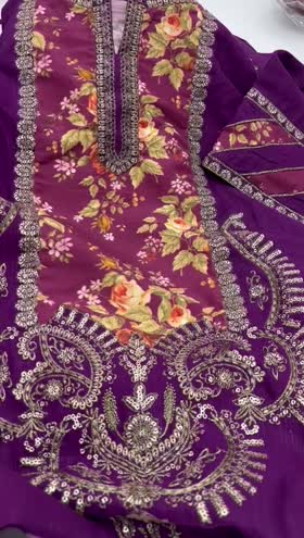 Rs 5500 Sahiba stitched Khaddar Emb 3pc ~ [Chest 19] [Length 45] SMALL