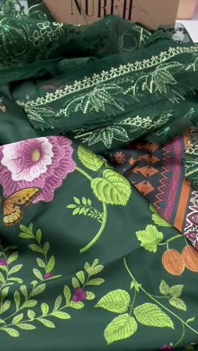 Rs 8850 Nureh The Silk [S-29] Silk Shirt Trouser Chiffon Duppata 3pc