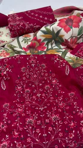 Rs 13900 Hussain Rehar Khaddar Emb 3pc new launch (MAHARANI]