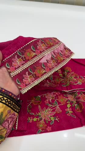 Rs 6500 Aneelas stitched Emb with Gota finishing shirt and shalwar 2 p.[Dispatch after Eid] ~ [CH 19] [L 39] SMALL