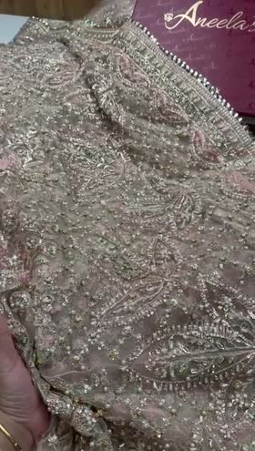Rs 38000 Aneelas stitched Bridal / wedding formal Heavy Ada work maxi 3pc [Dispatch Time 2 Months] ~ [Chest 23] [Length 55] XLARGE