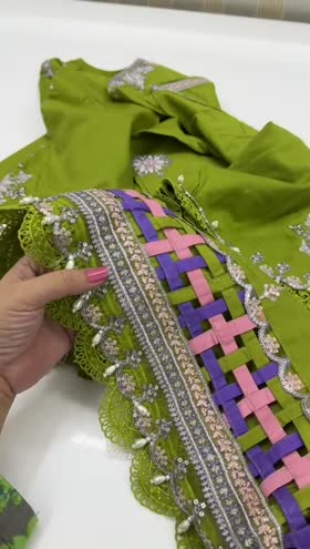 Rs 7500 Aneelas stitched with heavy stitching details Emb 2 Pc [ready to dispatch ]