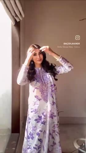 Rs 13000 Aneelas stitched lawn print Emb shirt Emb chiffon Duppata Emb gharara pent 3pc [Dispatch date 1st April ] ~ [Chest 24] [Length 45] XXLARGE