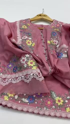 Rs 9450 Aneelas finest quality lawn with heavy stitching details 2 piece stitched [Expected date 20th March] [CH22 L37]LARGE