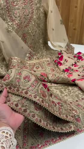 Rs 24500 Aneelas Stitched Party Wear/ Wedding Wear 3pc With Gharara [FC-04-A] [Dispatch Time 2 Months] ~ [Chest 22] [Length 48] LARGE
