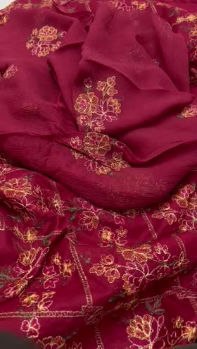 Rs 5500 Ramsha lawn Emb 3pc chiffon emb duppata