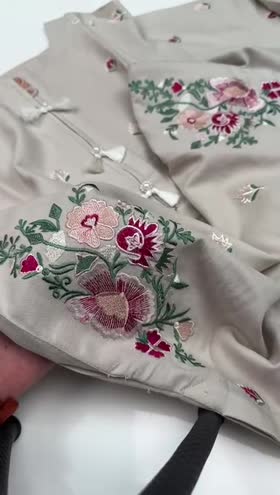 Rs 4850 Sahiba Stitched Dhanak Emb Shirt Emb Shalwar ~ [Chest 19] [Length 35] SMALL