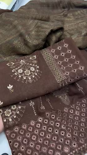 Rs 5800  Winter Emb 3pc winter jacquard shawl