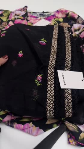 Rs 4650 Sapphire Stitched Shirt Duppata ~ SMALL