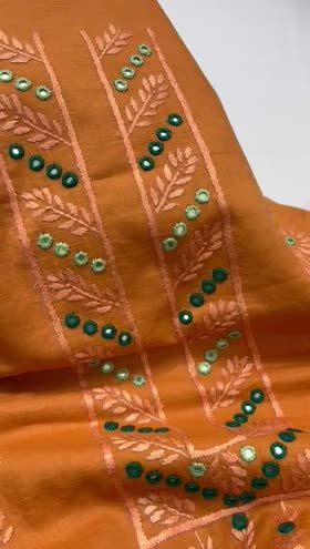 Rs 7300 Lawn hand made Emb mirror work 2pc