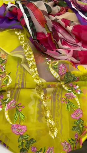 Rs 4800 hemline by Mushq lawn Emb 3 piece. Outlet stock