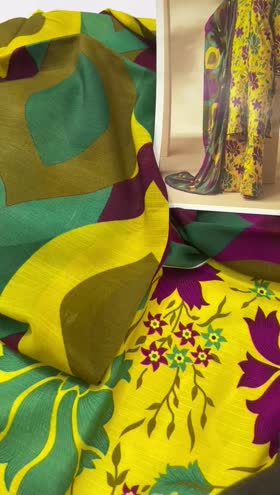 Rs 3300 Mahmal Staple bana dora same printed 3pc slub duppata ( D 8)