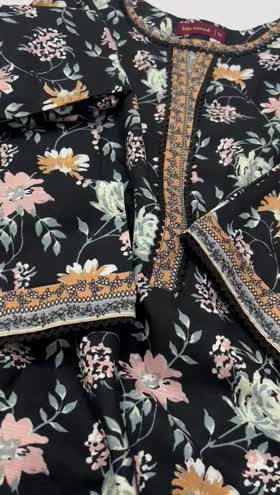 Rs 3000 Bin saeed Khaddar stitched 2pc   ~ XLARGE