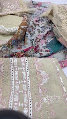 RS 11500 Ansab Jhangir luxury lawn Emb 3pc new launch [D 3]