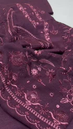 Rs 6595 Riwayat peech leather  Emb 3pc Emb shawl