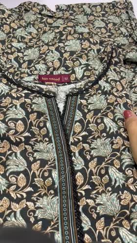 Rs 3000 Bin saeed Khaddar stitched 2pc   ~ LARGE