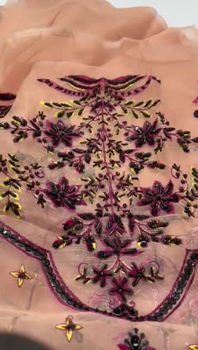 Rs 5500 Akbar Aslam organza emb shirt duppata