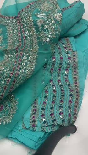 Rs 7500 Aneelas Raw Silk Unstitched 3pc [Minor Flaw] [Dispatch Ready]